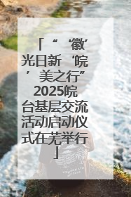 “‘徽’光日新‘皖’美之行”2025皖台基层交流活动启动仪式在芜举行