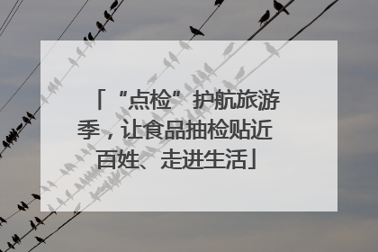 “点检”护航旅游季，让食品抽检贴近百姓、走进生活