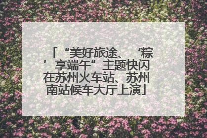 “美好旅途、‘粽’享端午”主题快闪在苏州火车站、苏州南站候车大厅上演