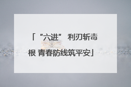 “六进” 利刃斩毒根 青春防线筑平安