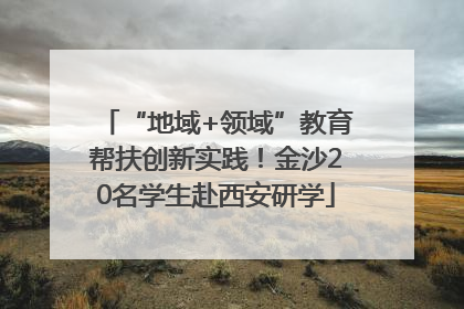 “地域+领域”教育帮扶创新实践！金沙20名学生赴西安研学