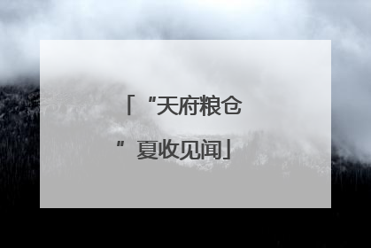 “天府粮仓”夏收见闻
