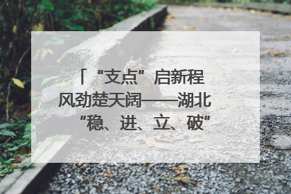 “支点”启新程 风劲楚天阔——湖北“稳、进、立、破”谱写“荆”彩篇章