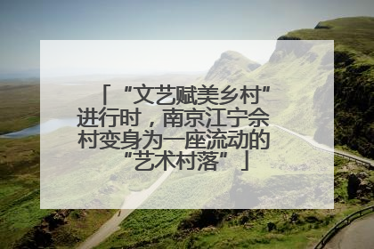 “文艺赋美乡村”进行时，南京江宁佘村变身为一座流动的“艺术村落”
