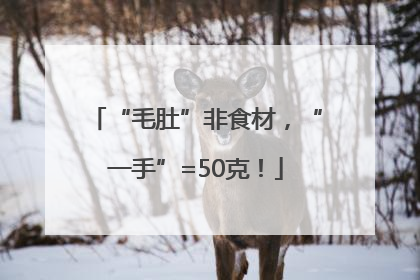 “毛肚”非食材，“一手”=50克！
