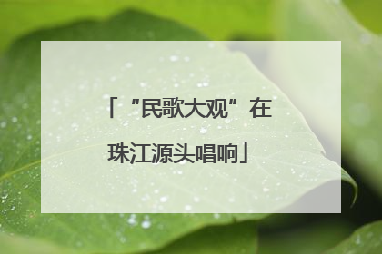 “民歌大观”在珠江源头唱响