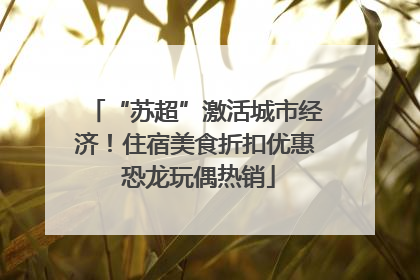 “苏超”激活城市经济！住宿美食折扣优惠 恐龙玩偶热销