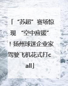 “苏超”赛场惊现 “空中应援”！扬州球迷企业家驾驶飞机花式打call