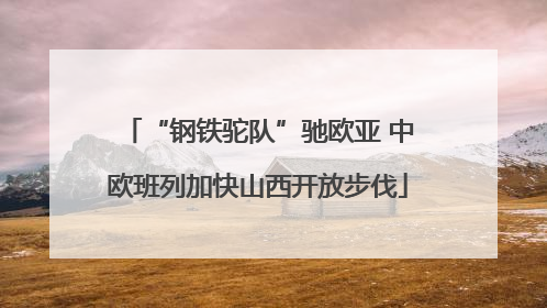 “钢铁驼队”驰欧亚 中欧班列加快山西开放步伐