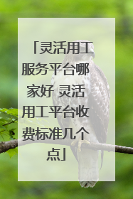 灵活用工服务平台哪家好 灵活用工平台收费标准几个点