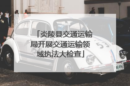 炎陵县交通运输局开展交通运输领域执法大检查
