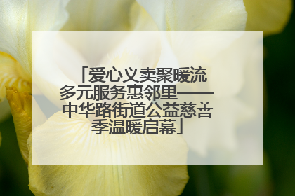 爱心义卖聚暖流 多元服务惠邻里——中华路街道公益慈善季温暖启幕