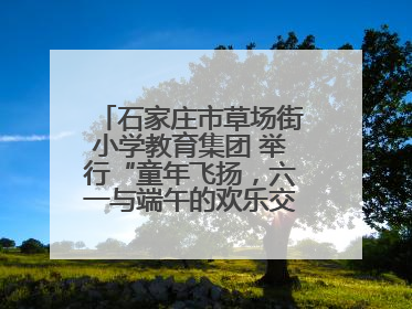 石家庄市草场街小学教育集团 举行“童年飞扬，六一与端午的欢乐交响”活动