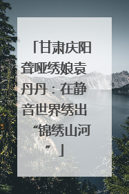 甘肃庆阳聋哑绣娘袁丹丹：在静音世界绣出“锦绣山河”