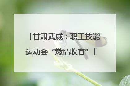 甘肃武威：职工技能运动会“燃情收官”
