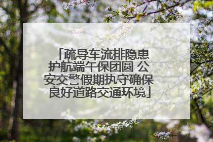疏导车流排隐患 护航端午保团圆 公安交警假期执守确保良好道路交通环境