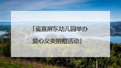 省直屏东幼儿园举办爱心义卖捐赠活动