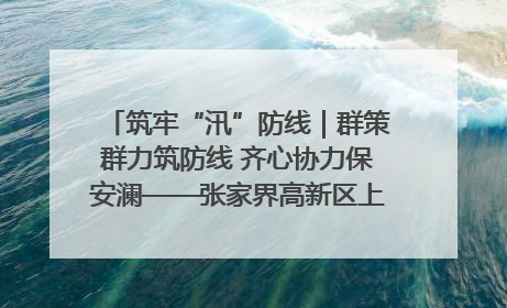 筑牢“汛”防线｜群策群力筑防线 齐心协力保安澜——张家界高新区上下众志成城迎战汛情