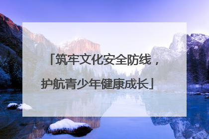 筑牢文化安全防线，护航青少年健康成长