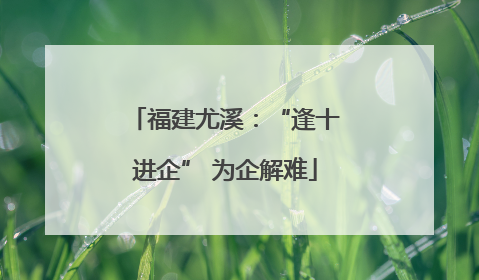 福建尤溪：“逢十进企” 为企解难