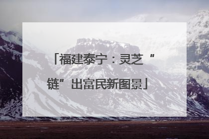 福建泰宁：灵芝“链”出富民新图景