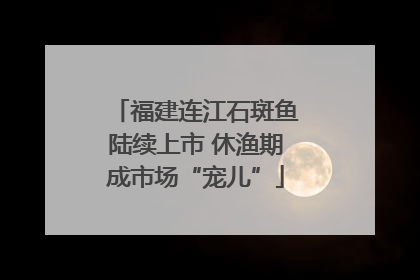 福建连江石斑鱼陆续上市 休渔期成市场“宠儿”