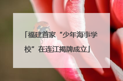 福建首家“少年海事学校”在连江揭牌成立