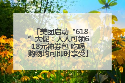 美团启动“618”大促：人人可领618元神券包 吃喝购物均可即时享受