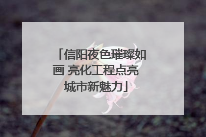 信阳夜色璀璨如画 亮化工程点亮城市新魅力