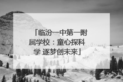 临汾一中第一附属学校：童心探科学 逐梦创未来