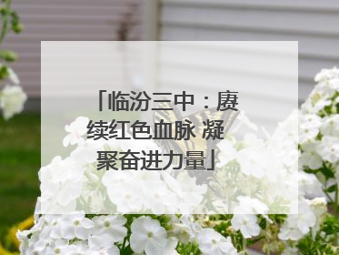 临汾三中：赓续红色血脉 凝聚奋进力量