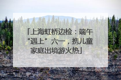上海虹桥边检：端午“遇上”六一，携儿童家庭出境游火热