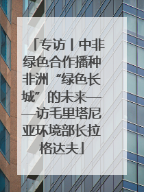 专访丨中非绿色合作播种非洲“绿色长城”的未来——访毛里塔尼亚环境部长拉格达夫