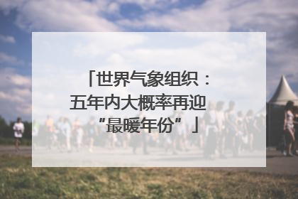 世界气象组织：五年内大概率再迎“最暖年份”