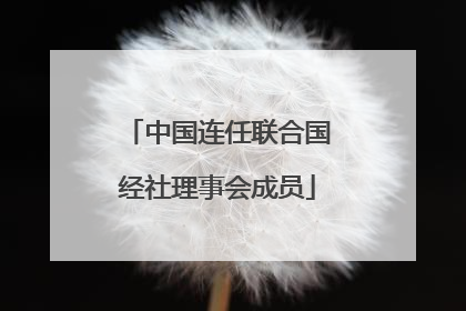 中国连任联合国经社理事会成员