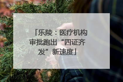 乐陵：医疗机构审批跑出“四证齐发”新速度