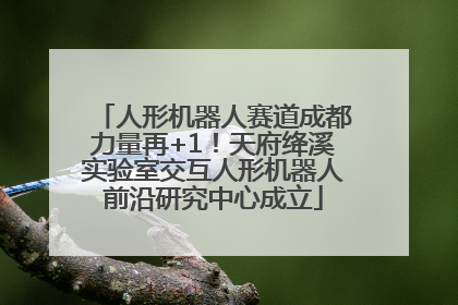 人形机器人赛道成都力量再+1！天府绛溪实验室交互人形机器人前沿研究中心成立