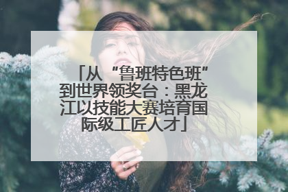从“鲁班特色班”到世界领奖台：黑龙江以技能大赛培育国际级工匠人才