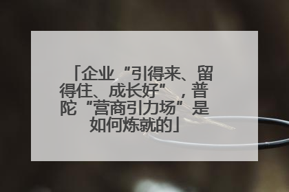 企业“引得来、留得住、成长好”，普陀“营商引力场”是如何炼就的