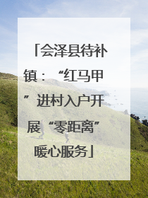 会泽县待补镇：“红马甲”进村入户开展“零距离”暖心服务
