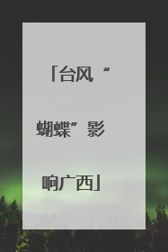 台风“蝴蝶”影响广西