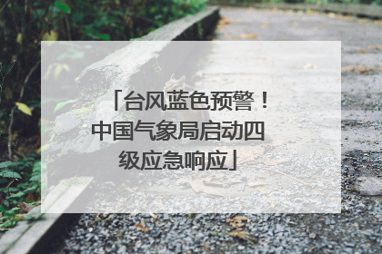 台风蓝色预警！中国气象局启动四级应急响应
