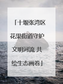十堰张湾区花果街道守护文明河流 共绘生态画卷