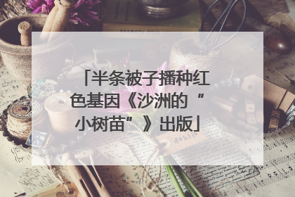 半条被子播种红色基因《沙洲的“小树苗”》出版