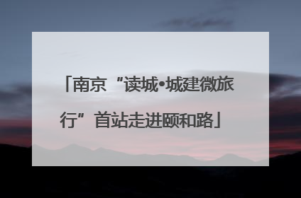 南京“读城•城建微旅行”首站走进颐和路