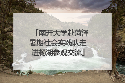 南开大学赴菏泽暑期社会实践队走进杨湖参观交流