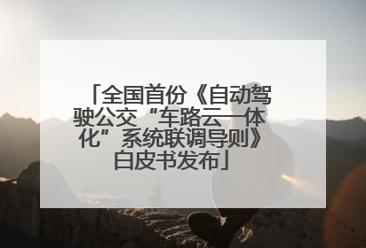 全国首份《自动驾驶公交“车路云一体化”系统联调导则》白皮书发布