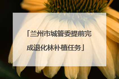 兰州市城管委提前完成退化林补植任务