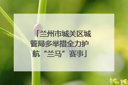 兰州市城关区城管局多举措全力护航“兰马”赛事