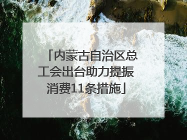 内蒙古自治区总工会出台助力提振消费11条措施